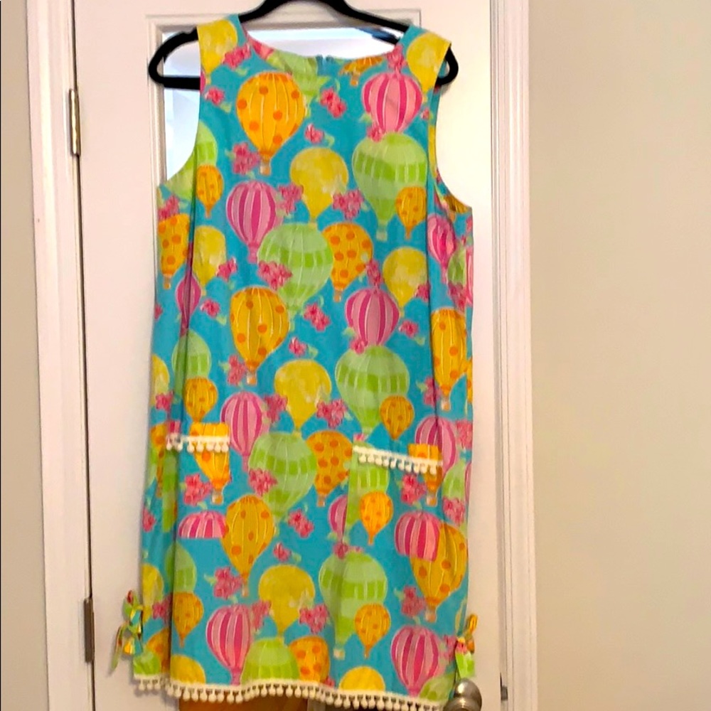 Hot air balloon Pom Pom shift dress! Up and away... fun, whimsical Lilly dress